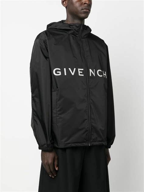 Givenchy Logo Hooded Windbreaker 